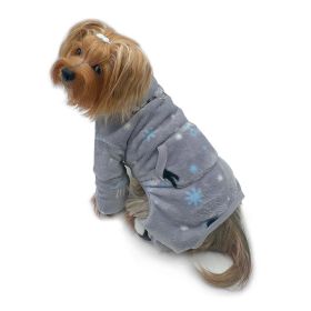 Ultra Thick Plush Penguins Turtleneck Pajamas  - L