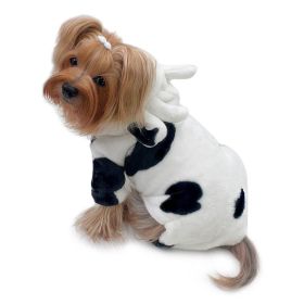 Ultra Plush Moo Cow Hooded Pajamas - S