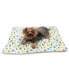 Zoo Animals Flannel/Plush Blanket - L