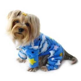 Stars and Clouds Fleece Turtleneck Pajamas (size: SX)