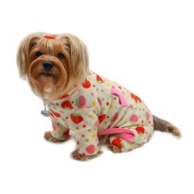 Yummy Strawberry Fleece Turtleneck Pajamas (size: S)