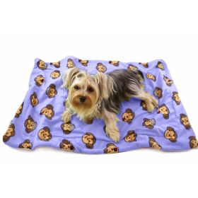 Silly Monkey Ultra-Plush Blanket (Color: Lavender, size: S)