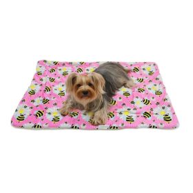Ultra Soft Minky/Plush Blanket (Option: Bumblebee and Flowers)