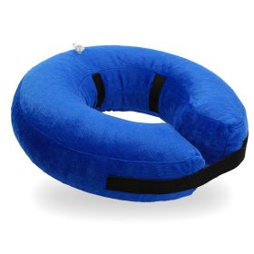 Dog Protective Inflatable Collar Pet Puppy Cat Not Block Vision E-Collar Adjustable Pet Recovery (Option: InflatablePetCollarL)