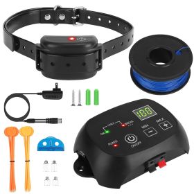 Dog Fence System Pet Containment System (Option: 100 Adjustable Levels IPX7 Waterproof Rechargeable Receiver Underground Fence for Small Medium Large Dog)