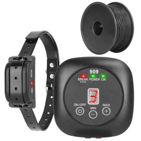 Dog Fence System Pet Containment System (Option: 9 Adjustable Levels IPX8 Waterproof Rechargeable Receiver Underground Fence for Small Medium Large Dog)
