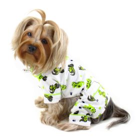 Playful Dinosaur Flannel Pajamas (size: M)