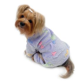 Ultra Plush Colorful Bones/Paws Turtleneck Pajamas (size: M)