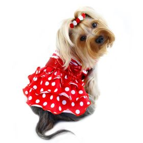 Sparkling Bow Ruffle Layered Dress (size: M)