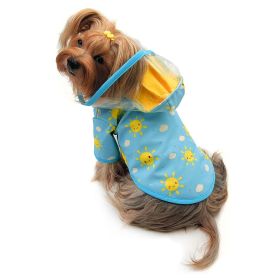 Clear View Happy Sunshine Raincoat with Fleece Lining and Detachable Hood (size: M)